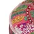 Produktbild 3 för Sittpuff med lappmönster rund bomull handgjord 40x20 cm rosa