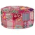Produktbild 5 för Sittpuff med lappmönster rund bomull handgjord 40x20 cm rosa
