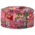 Produktbild 6 för Sittpuff med lappmönster rund bomull handgjord 40x20 cm rosa