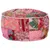 Produktbild 7 för Sittpuff med lappmönster rund bomull handgjord 40x20 cm rosa