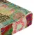 Produktbild 2 för Sittpuff lappmönster fyrkantig handgjord 50x50x12 cm grön