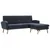 Produktbild 2 för Soffa L-formad tyg 186x136x79 cm mörkgrå