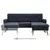 Produktbild 6 för Soffa L-formad tyg 186x136x79 cm mörkgrå