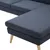 Produktbild 8 för Soffa L-formad tyg 186x136x79 cm mörkgrå