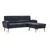 Produktbild 11 för Soffa L-formad tyg 186x136x79 cm mörkgrå
