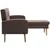 Produktbild 4 för Soffa L-formad tygklädsel 186x136x79 cm brun