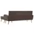 Produktbild 5 för Soffa L-formad tygklädsel 186x136x79 cm brun