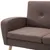Produktbild 7 för Soffa L-formad tygklädsel 186x136x79 cm brun