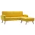 Produktbild 2 för Soffa L-formad tygklädsel 186x136x79 cm gul