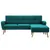 Produktbild 3 för Soffa L-formad tygklädsel 186x136x79 cm grön