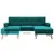 Produktbild 6 för Soffa L-formad tygklädsel 186x136x79 cm grön