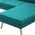 Produktbild 8 för Soffa L-formad tygklädsel 186x136x79 cm grön