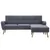 Produktbild 3 för Soffa L-formad tygklädsel 186x136x79 cm ljusgrå