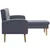Produktbild 4 för Soffa L-formad tygklädsel 186x136x79 cm ljusgrå