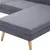 Produktbild 8 för Soffa L-formad tygklädsel 186x136x79 cm ljusgrå