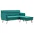 Produktbild 2 för Soffa L-formad tyg 171,5x138x81,5 cm grön