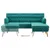 Produktbild 6 för Soffa L-formad tyg 171,5x138x81,5 cm grön