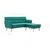 Produktbild 10 för Soffa L-formad tyg 171,5x138x81,5 cm grön