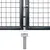 Produktbild 4 för Nätgrind för trädgård galvaniserat stål 400x175 cm grå