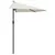 Produktbild 4 för Balkongparasoll med aluminiumstolpe sand 270x144 cm halvrunt
