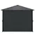Produktbild 3 för Paviljong med draperi aluminium 3x3 m svart