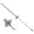 Produktbild 6 för Stålfötter reserv 2 st 115 cm silver