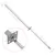 Produktbild 9 för Stålfötter reserv 2 st 115 cm silver