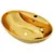 Produktbild 2 för Handfat med bräddavlopp 58,5x39x21 cm keramik guld
