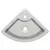 Produktbild 3 för Handfat med bräddavlopp 45x32x12,5 cm keramik silver