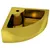 Produktbild 2 för Handfat med bräddavlopp 45x32x12,5 cm keramik guld