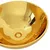 Produktbild 3 för Handfat 32,5x14 cm keramik guld
