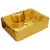 Produktbild 2 för Handfat med kranhål 48x37x13,5 cm keramik guld