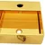 Produktbild 4 för Handfat med kranhål 38x30x11,5 cm keramik guld
