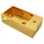 Produktbild 2 för Handfat med bräddavlopp 49x25x15 cm keramik guld