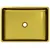 Produktbild 5 för Handfat 41x30x12 cm keramik guld