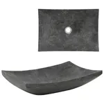 Handfat 50x35x12 cm marmor svart