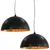 Produktbild 2 för Taklampor 2 st svart och guld halvrunda 50 cm E27