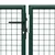 Produktbild 4 för Trädgårdsgrind stål 400x150 cm grön