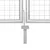 Produktbild 3 för Trädgårdsgrind stål 350x100 cm silver