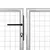 Produktbild 4 för Trädgårdsgrind stål 350x100 cm silver