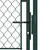 Produktbild 3 för Trädgårdsgrind stål 100x200 cm grön