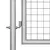 Produktbild 3 för Trädgårdsgrind galvaniserat stål 105x250 cm silver