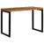 Produktbild 2 för Matbord 115x55x76 cm massivt återvunnet trä och stål