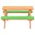 Picknickbord för barn med bänkar 89x79x50 cm massivt granträ