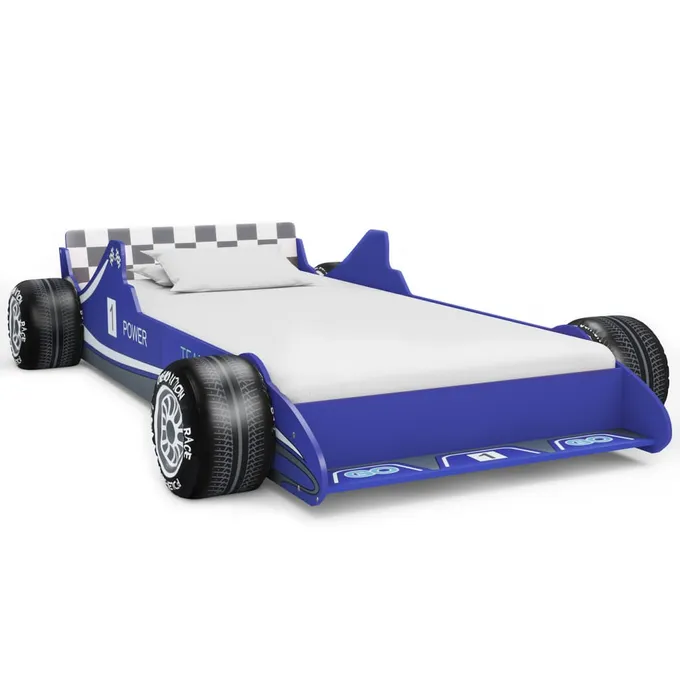 Barnsäng racerbil 90x200 cm blå