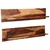 Produktbild 7 för Vägghyllor 2 st 118x26x20 cm massivt sheshamträ
