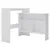 Produktbild 2 för Barbord med 2 bordsskivor vit 130x40x120 cm