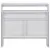 Produktbild 4 för Barbord med 2 bordsskivor vit 130x40x120 cm