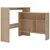 Produktbild 2 för Barbord med 2 bordsskivor ek 130x40x120 cm