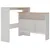 Produktbild 2 för Barbord med 2 bordsskivor vit och ek 130x40x120 cm